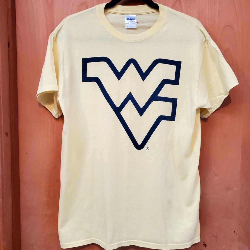 🟦 WVU Pale Yellow Flying WV t-shirt